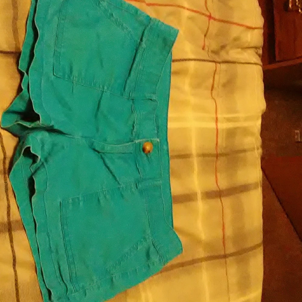 Teal shorts
